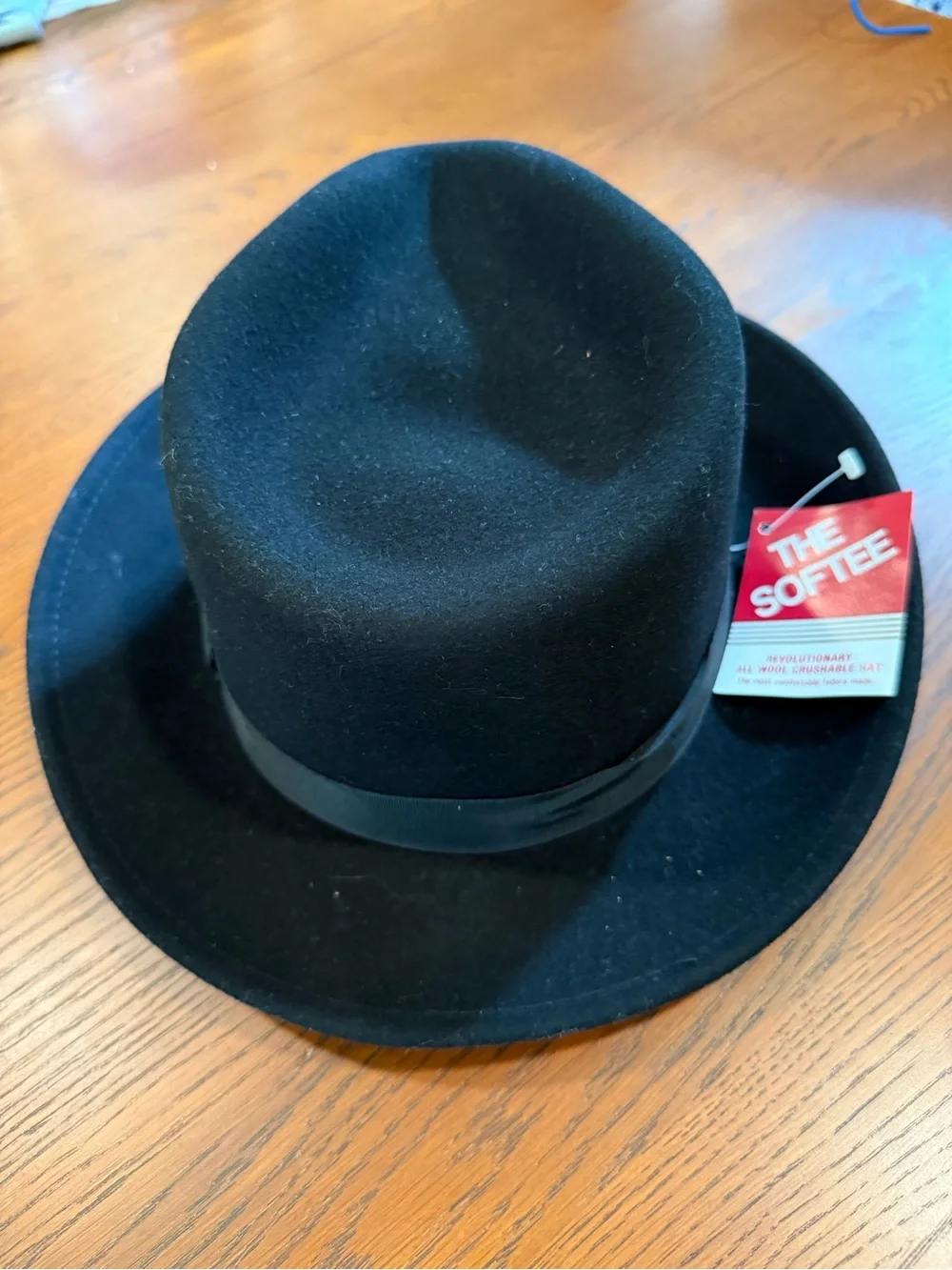 Golden Gate Hat Company Softee Crushable Packable Unisex Wool Fedora Black